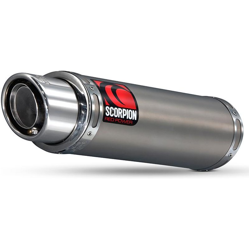 Scorpion Stealth Satin Titanium Oval Exhaust - Kawasaki ZX 636/ZX6RR 2007 - 2008