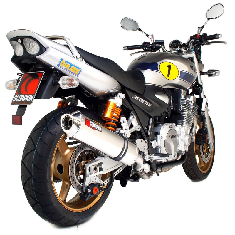 EYA80SEO - Scorpion Factory Stainless Oval Exhaust - Yamaha XJR 1300 2007 - 2016