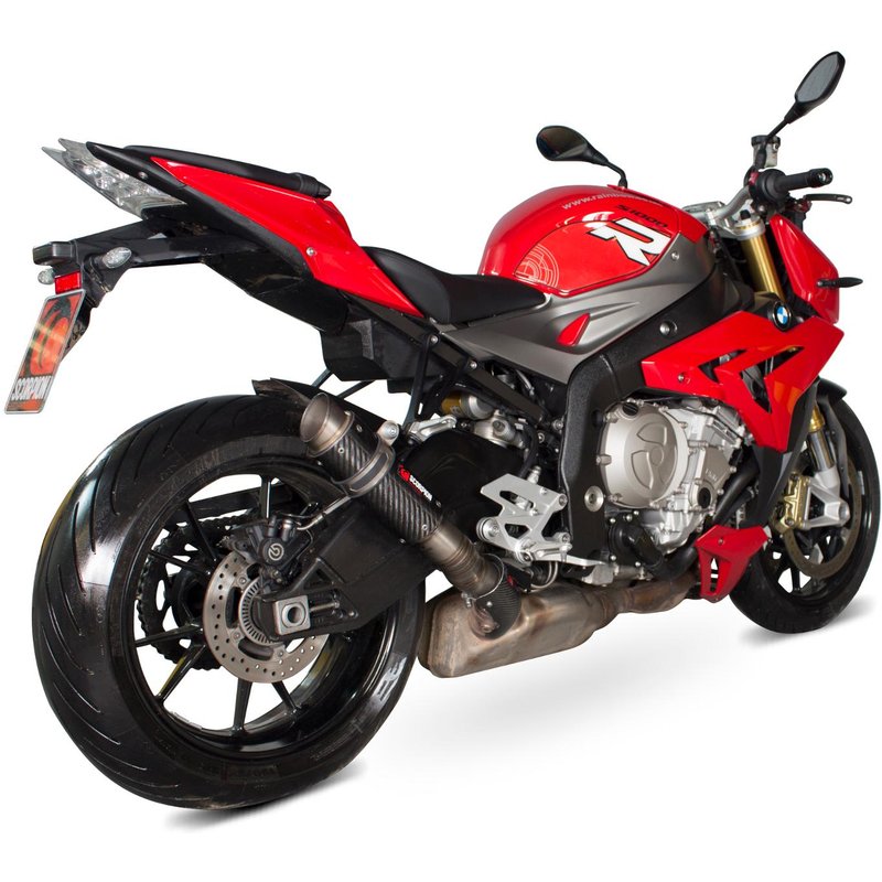 BM1000CEM - Scorpion RP-1 GP Carbon Round Exhaust - BMW S1000RR 2009 - 2014 / S1000R 2014 - 2015