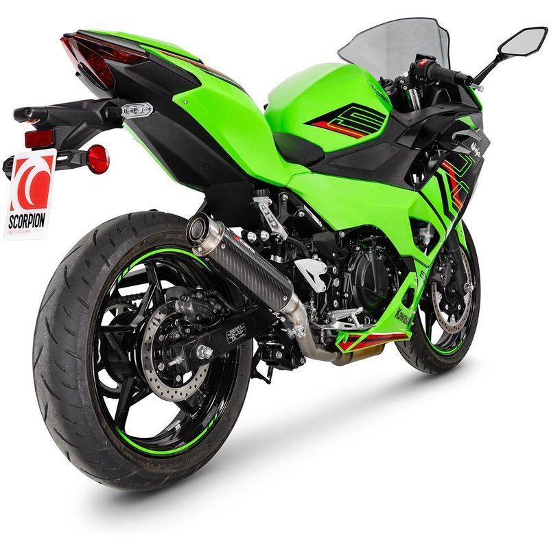 KA1022CEM - Scorpion RP1-GP Slip-On Carbon Fibre For Kawasaki Ninja 500 2024-2025
