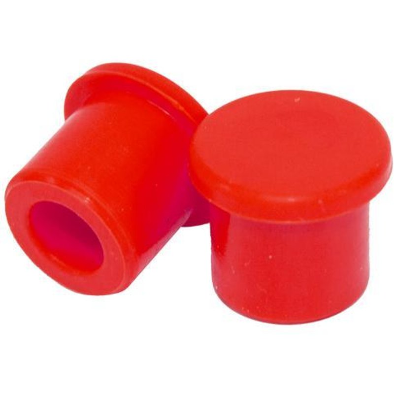 AT VC RD - Apico Silicone Push On Trials Valve Caps - Set Of 2 Red