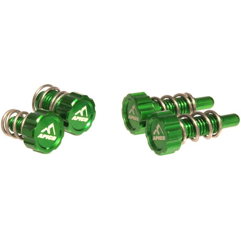 AT LEVER ADJ SET 1 GN - Apico Brake & Clutch Master Cylinder Adjuster Set For AJP & Braktec Green
