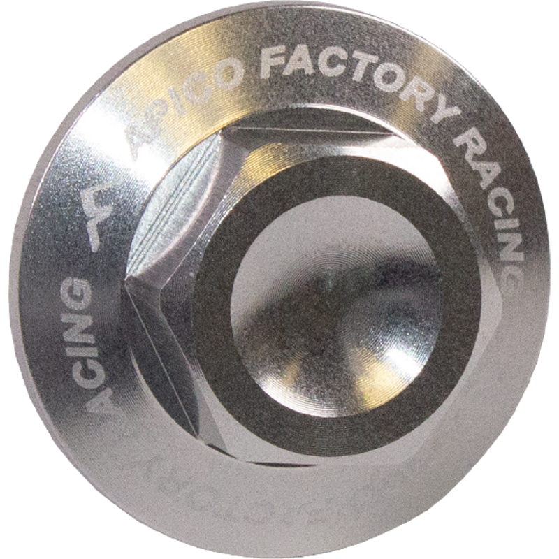AXNUT F2 SV - Apico Axle Nut Front M20 X 1.5 For KTM/Husqvarna SX/SXF/TC/FC 2015-2025, EXC/EXC-F/TE/FE 125-701 2016-2025 Silver
