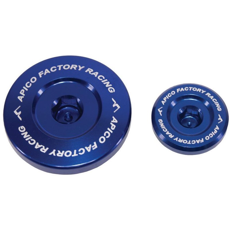 EP-015 BLUE - Apico Engine Plugs For Yamaha YZF450 2023-2024, YZF450X/WRF450 2024 Blue