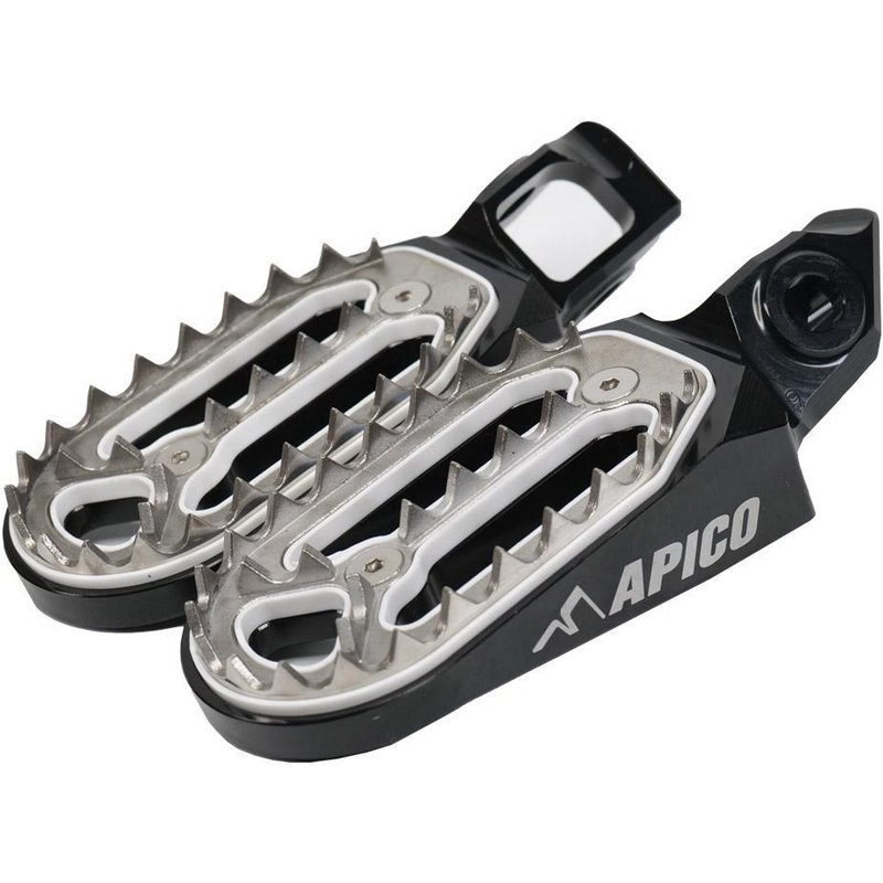 FPP PRO KTM 23 BK - Apico Pro Bite Foot Pegs For KTM/Husqvarna/Gas Gas SX/SXF/TC/FC 125-450 2023-2025, EXC/EXC-F/TE/FE 150-501 2024-2025, MC/MC-F/EC/EC-F 2024-2025 Black