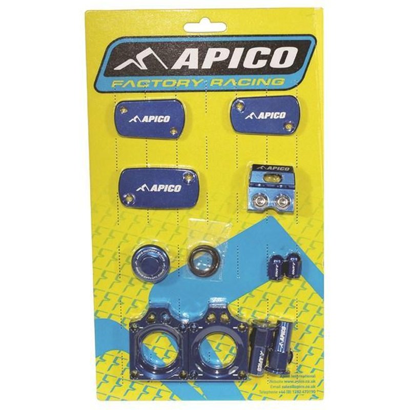 ABP KAWASAKI 2 - Apico Factory Bling Pack For Kawasaki KXF250 2021-2023, KXF450 2019-2023, KX 250/450XC 2021-2023 Blue