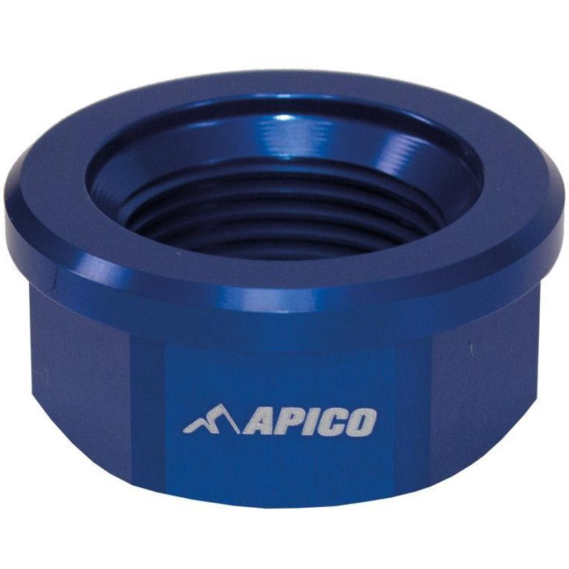 AXNUT R3 BU - Apico Axle Nut Rear M22 X 1.5 For KTM SX/SXF 125-450 & Husqvarna TC/FC125-450 & Gas Gas MC 250/450F Factory Edition 2023-2025 Blue