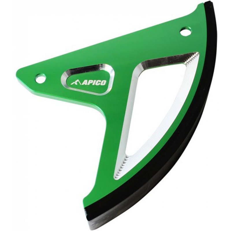 DISC GUARD KX/KXF GN - Apico Rear Brake Disc Guard For Kawasaki KX 125/250 2003-2008, KXF 250/450 2004-2023, KX 250/450XC 2021-2023 Green