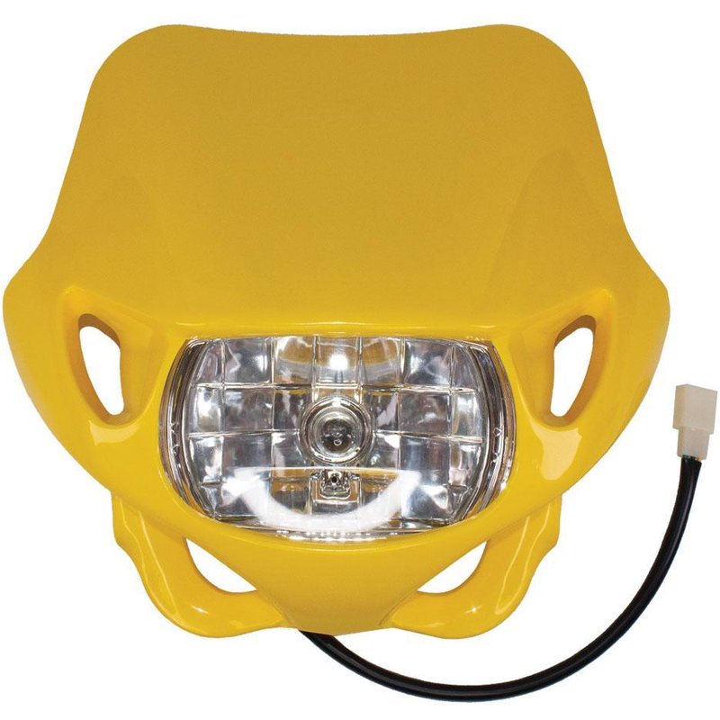 HL MX YW - Apico Universal Enduro Headlight Unit With Hi/Low Beam Yellow