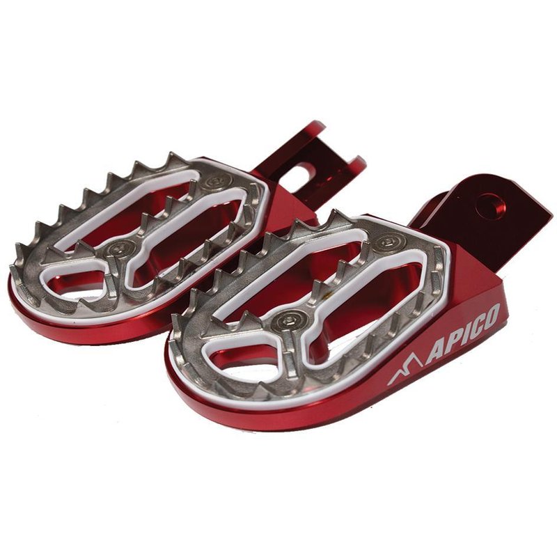 FPP PRO CRF230F RD - Apico Pro Bite Foot Pegs For Honda CRF230F 2003-2019 Electric Red
