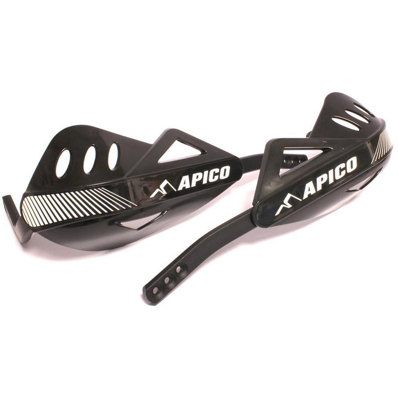 HG API BK - Apico Apico Enduro Hand Guards With Full Wrap Around Aluminium Frame Black