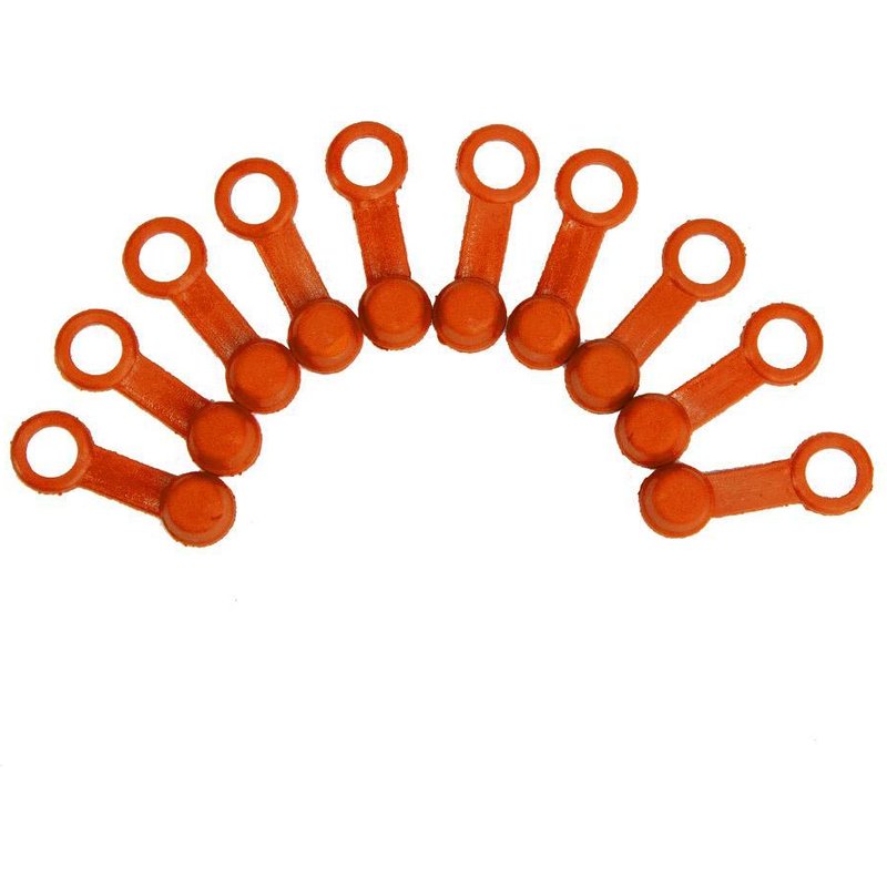 BRAKE BLEED CAP OR - Apico Brake & Clutch Bleed Valve Rubber Caps - Pack Of 10 Orange