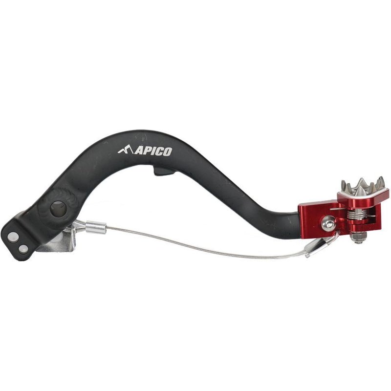 BPF133 BLACK/RED - Apico Forged Brake Pedal For Honda CRF250L 2012-2020 Black/Red