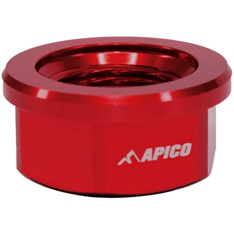 AXNUT R3 RD - Apico Axle Nut Rear M22 X 1.5 For KTM SX/SXF 125-450 & Husqvarna TC/FC125-450 & Gas Gas MC 250/450F Factory Edition 2023-2025 Red