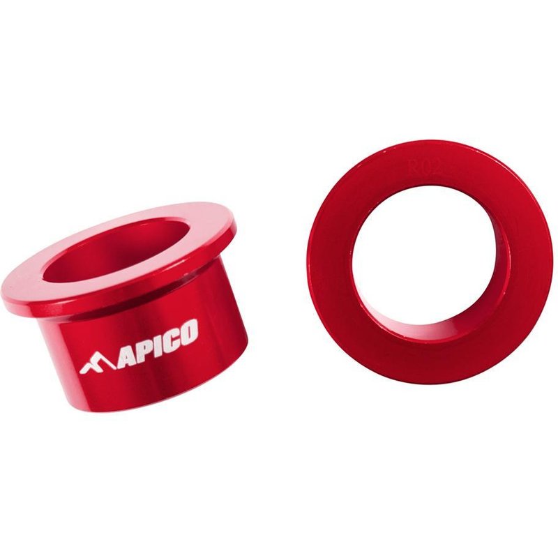 WSR SUZ 3 RD - Apico Rear Pro Wheel Spacers For Suzuki RMZ 250/450 2007-2022 Red