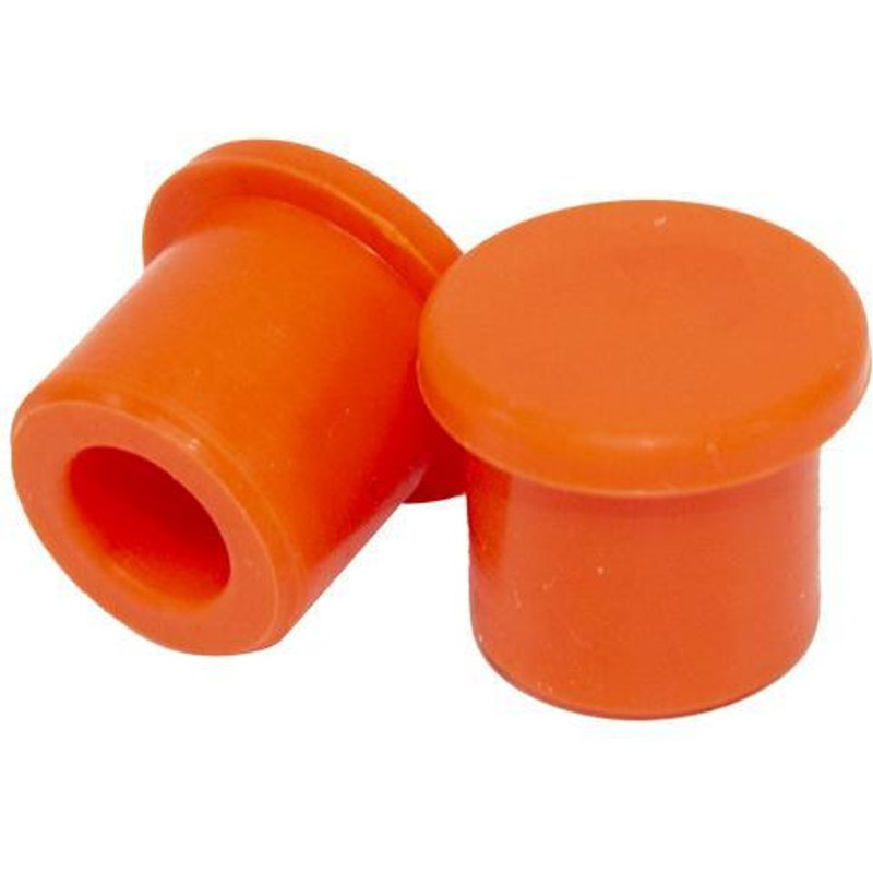 AT VC OR - Apico Silicone Push On Trials Valve Caps - Set Of 2 Orange