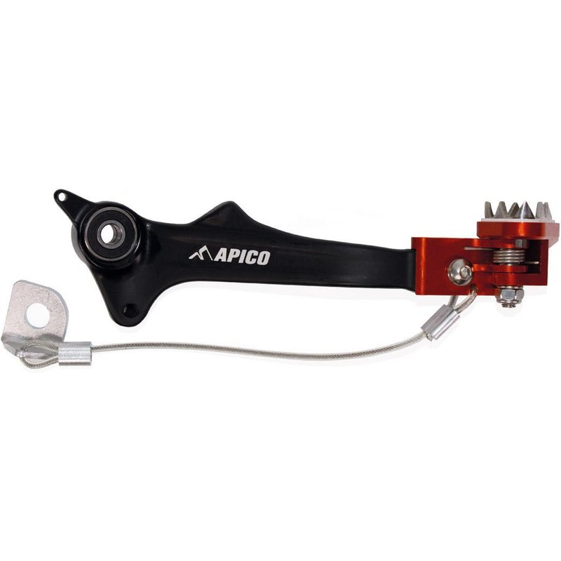 BPF508 BLACK/ORANGE - Apico Brake Pedal For KTM 690 Enduro 2020-2022, Husqvarna 701 Enduro 2020-2022 Black/Orange