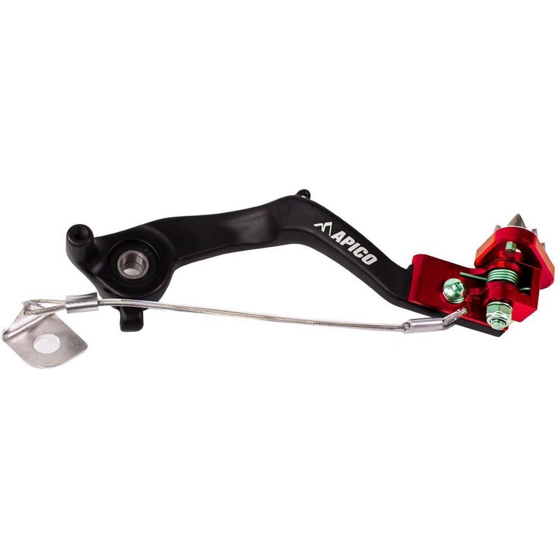 BPF511 BLACK/RED - Apico Forged Brake Pedal For KTM SX65 2024-2025, Husqvarna TC65 2024-2025, Gas Gas MC65 2024-2025 Black/Red