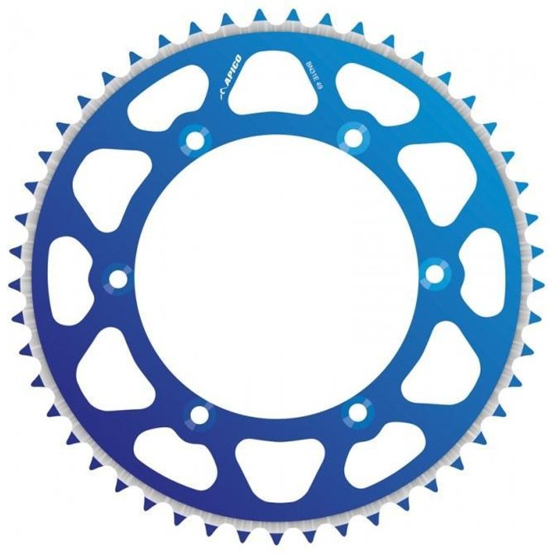 BN36 46T EVO BLUE - Apico Rear Sprocket Evolite For Yamaha YZ65 2018-2025 46T Blue