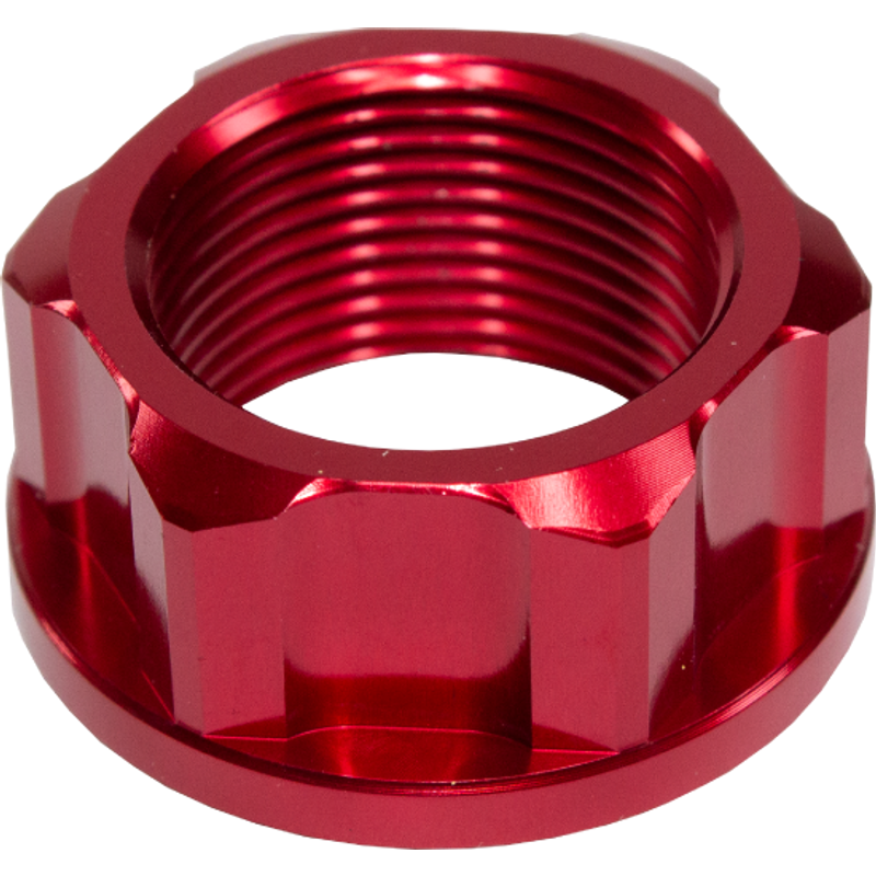 AXNUT R2 RD - Apico Axle Nut Rear M25 X 1.5 For KTM SX/SXF 125-450 2013-2022, Husqvarna TC/FC 125-450 2017-2022, Gas Gas MC/MC-F 2021-2023 Red