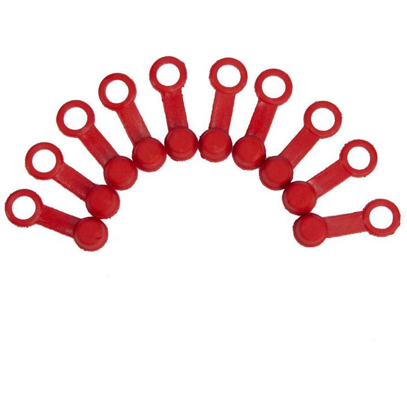 BRAKE BLEED CAP RD - Apico Brake & Clutch Bleed Valve Rubber Caps - Pack Of 10 Red