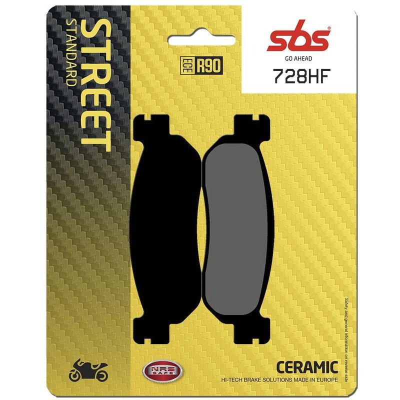 728HF - SBS HF Street Ceramic Organic Front Brake Pads For Yamaha DT 175 2000