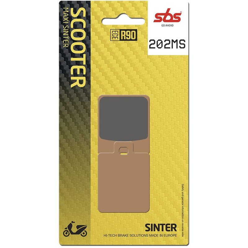 202MS - SBS MS Maxi Sintered Front Brake Pads For Vespa ET2 50 1997-2005
