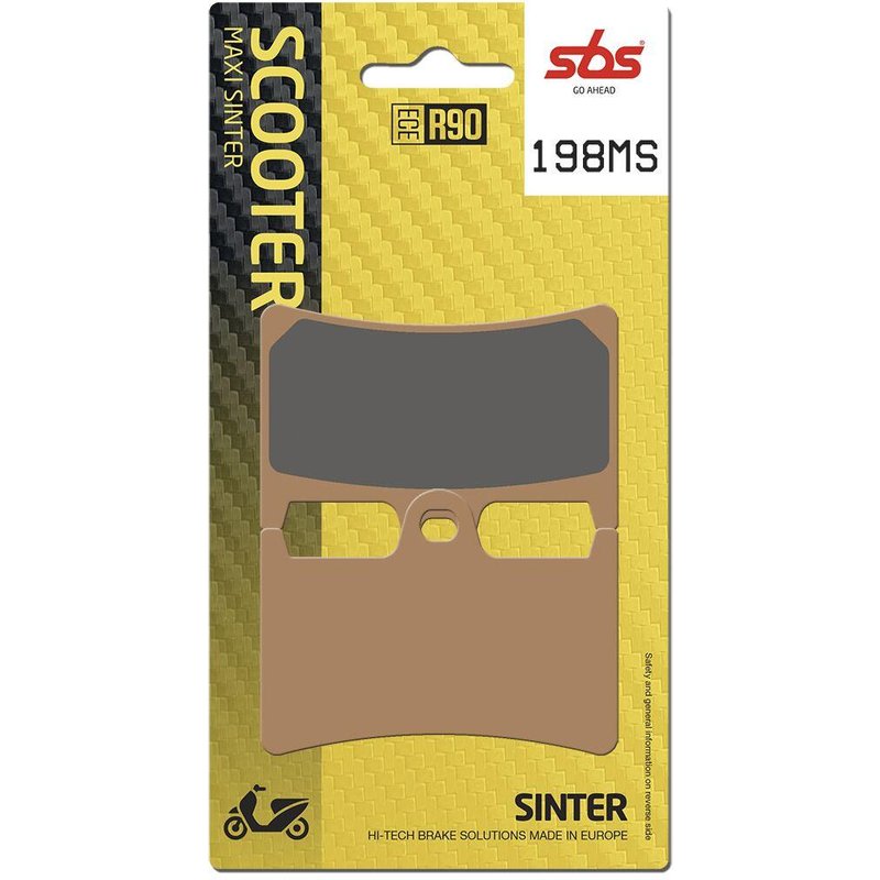 198MS - SBS MS Maxi Sintered Front Brake Pads For Yamaha XP 500 T-Max 2008-2011