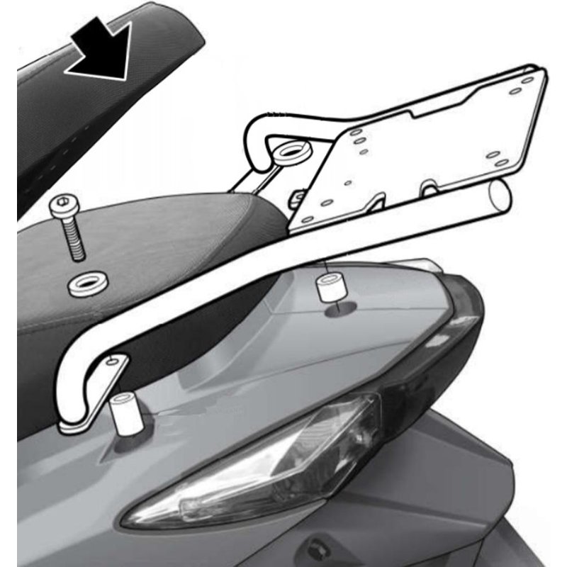 Shad Top Case Fitting Kit for Kymco Agility 125 RS (10-22)