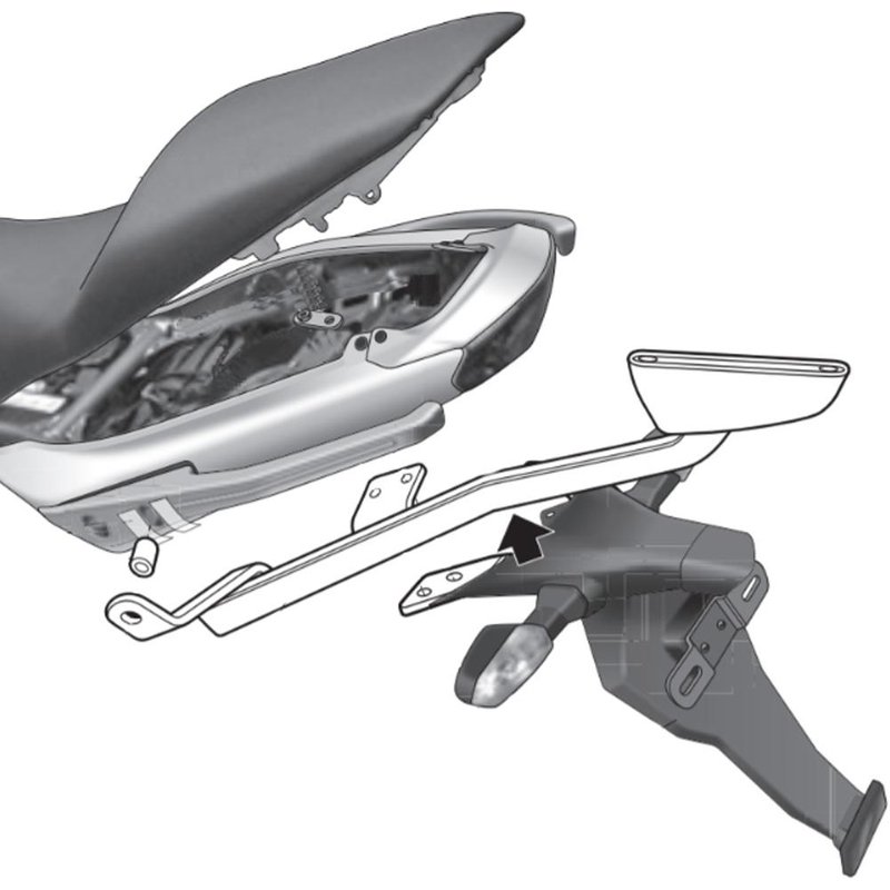 Shad Top Case Fitting Kit for Kawasaki ER6-F (09-11)