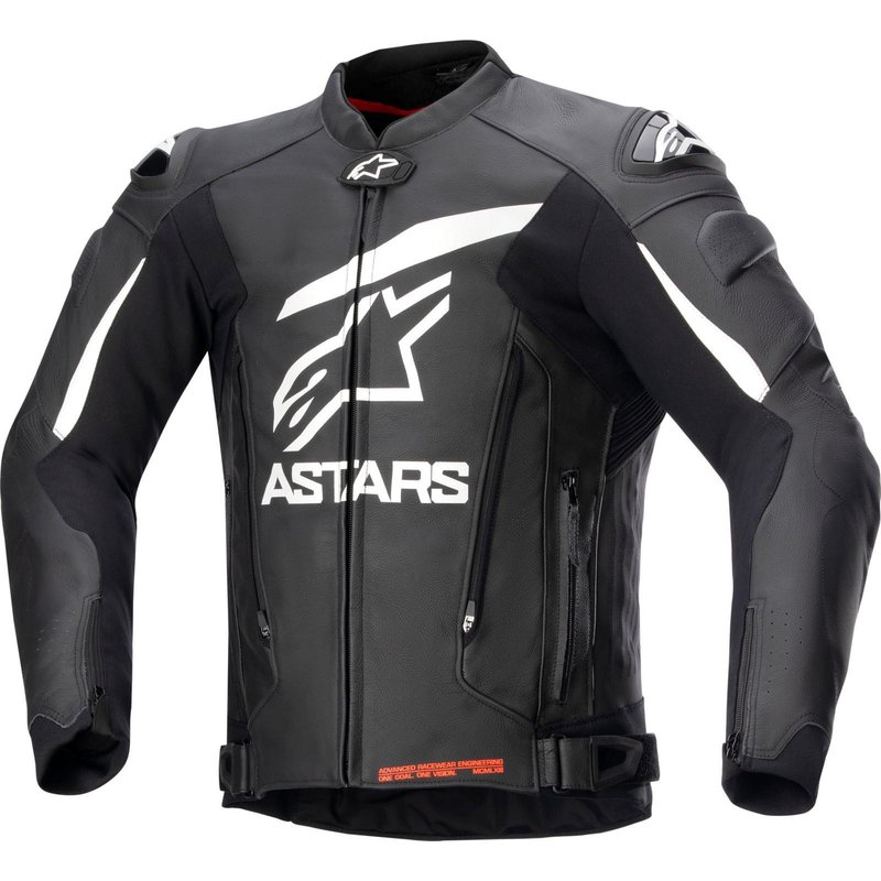 Alpinestars GP Plus V4 Leather Motorcycle Jacket - Black White