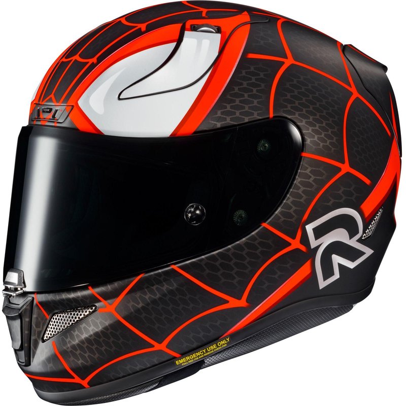HJC RPHA 11 Marvel Miles Morales Motorcycle Helmet XS Red (MC1SF)