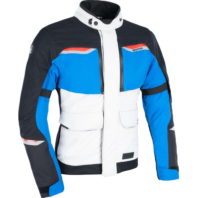 Oxford Mondial 2.0 Dry2Dry Motorcycle Jacket XL Grey Blue Red
