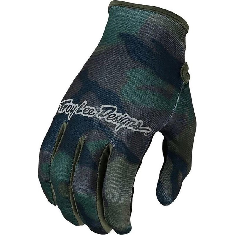 Troy Lee Designs Flowline Brushed Motocross Gloves - Camo Army