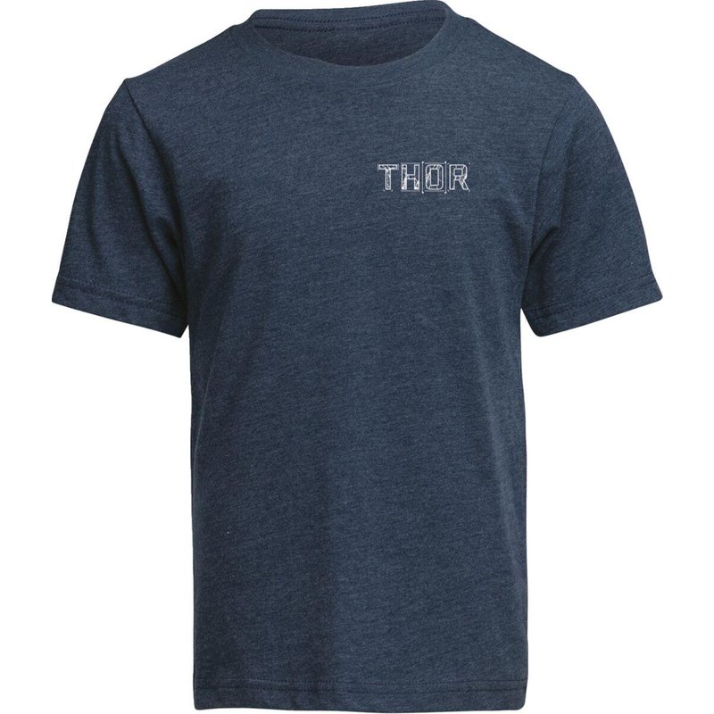 3032-3872 - Thor Youth Blueprint T-Shirt Small - Navy/Off-White