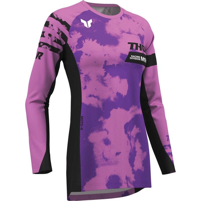 2911-0342 - Thor Womens Launchmode Bleach Jersey Medium - Black/Purple/White