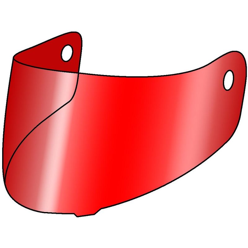 Black Street Fighter Internal Visor Revo Red