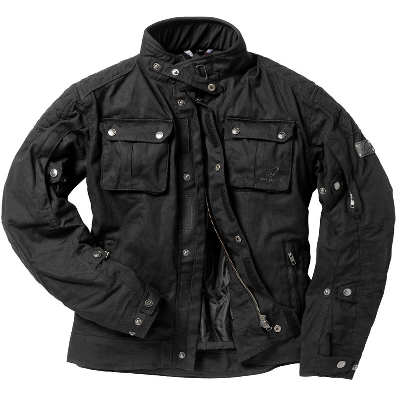 Black Pendle Wax Motorcycle Jacket 5XL Black