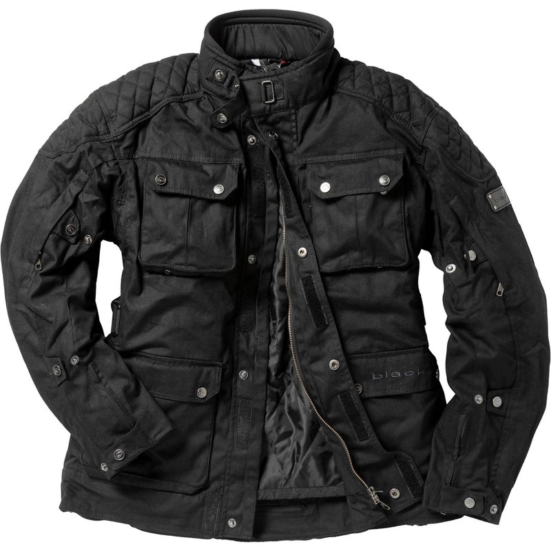 Black Bowland Wax Motorcycle Jacket 3XL Black