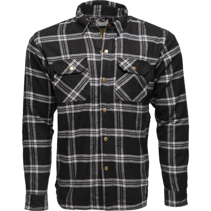 Black Coyote Kevlar Motorcycle Shirt XL Black White
