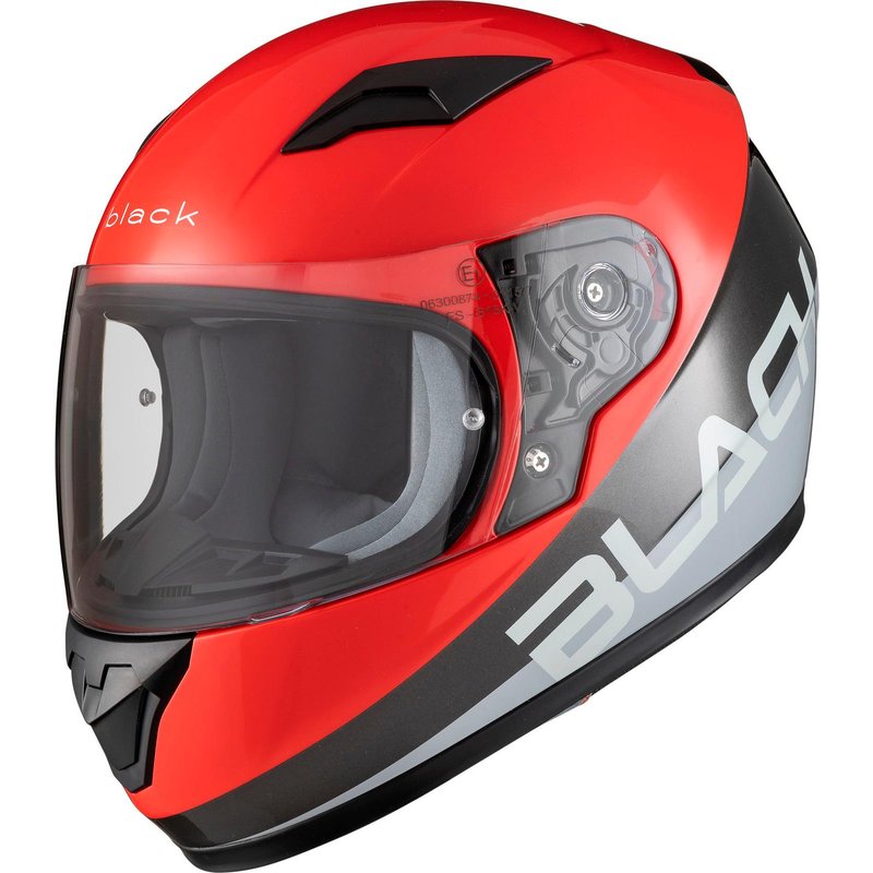Black FastTrack Control Kids Motorcycle Helmet L Red Grey