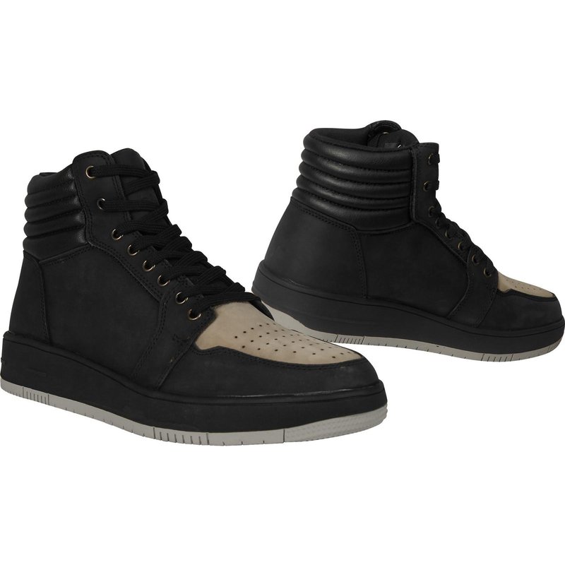Black Street Air Ankle Motorcycle Boots 41 Black Grey (UK 7)