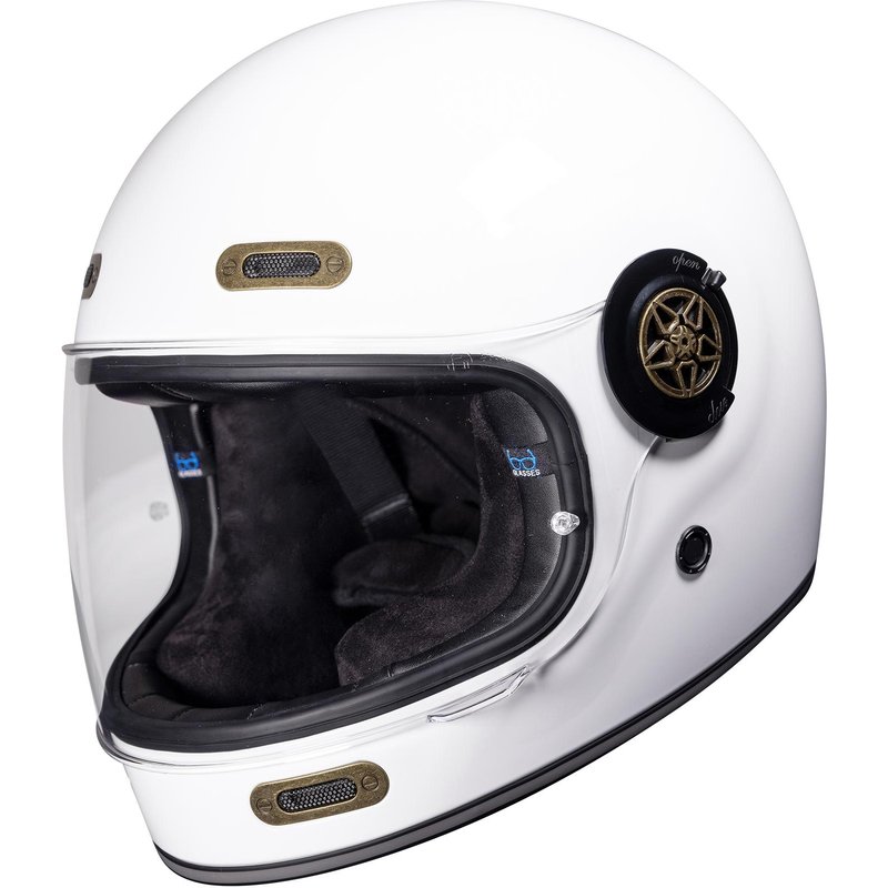 Black Orbit Motorcycle Helmet XXL Gloss White