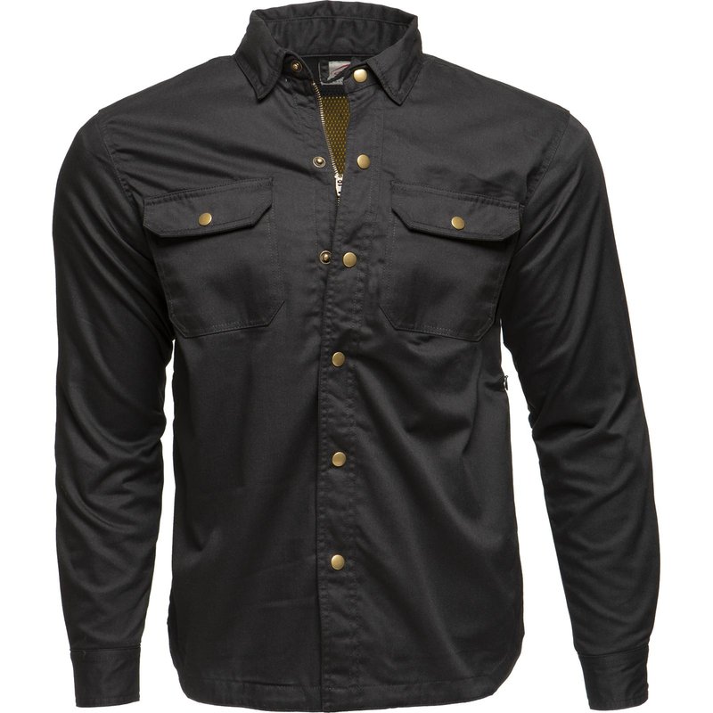 Black Coyote Kevlar Motorcycle Shirt L Black