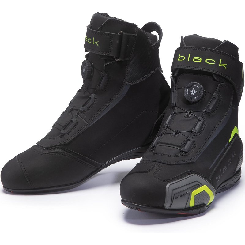 Black Firefly WP Ankle Motorcycle Boots 45 Black Yellow (UK 11)
