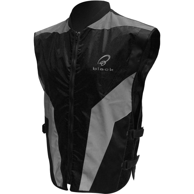 Black Hi-Vis Motorcycle Vest 10XL Black