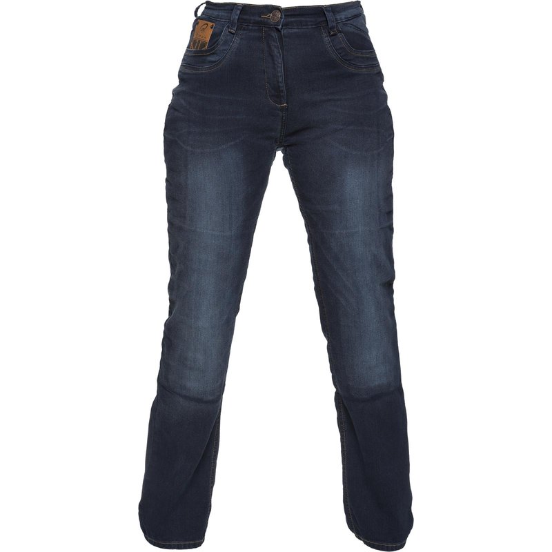 Black Salus Womens Motorcycle Jeans UK 16 Blue (Standard Leg)