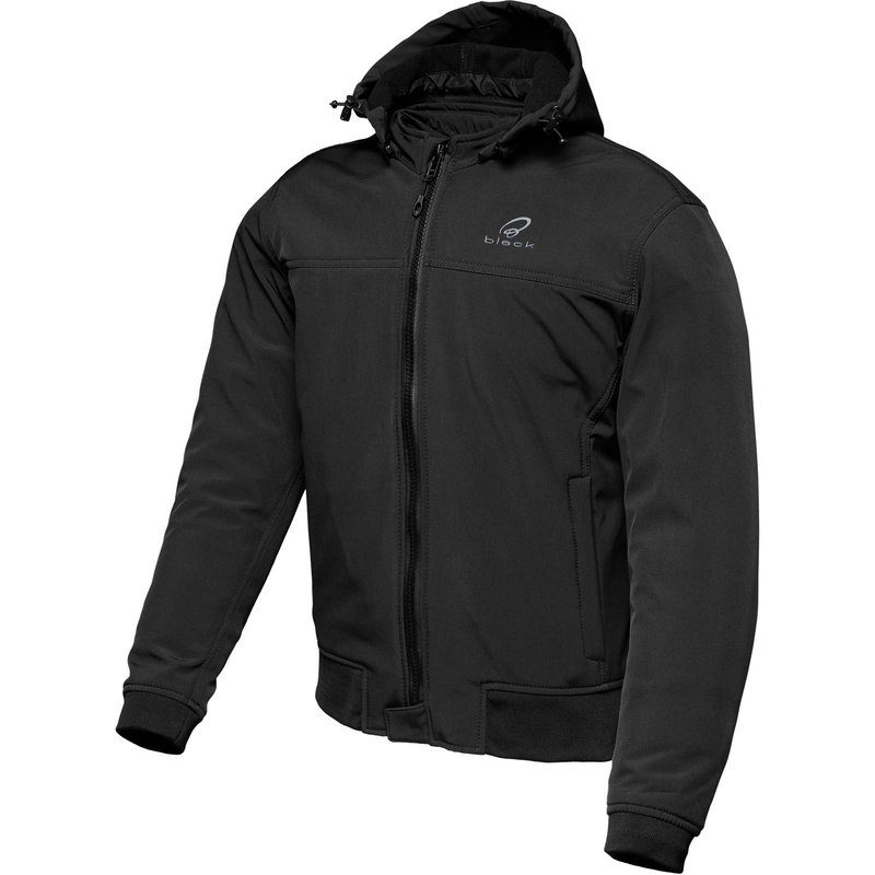 Black Premium Soft Shell Motorcycle Hoodie 3XL Black