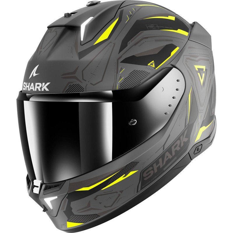 Shark Skwal i3 Linik Motorcycle Helmet S Matt Grey Yellow (AYK)
