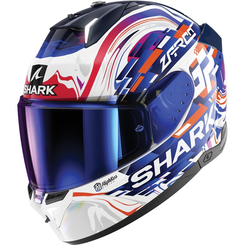 Shark Skwal i3 Replica Zarco GP de France Motorcycle Helmet XL White Purple Blue (WVB)